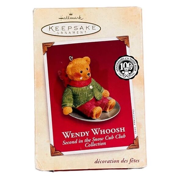 hallmark Wendy Whoosh Hollyday Hill Snow Cub Club Ornament 2 and Memory Card - Picture 9 of 16